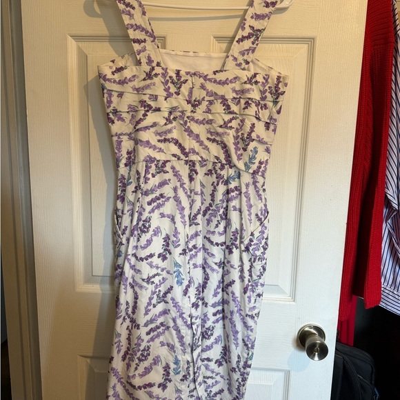 MAX MARA Zolder Floral Print Dress in Purple and White 2 4 - Picture 9 of 10